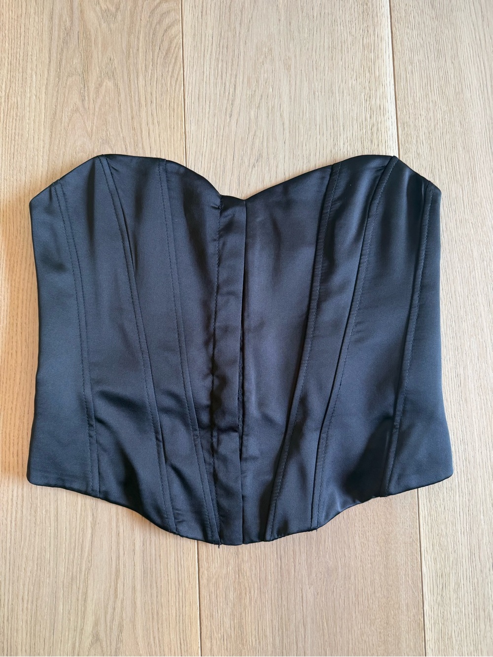 Zara Black Strapless Corset Top